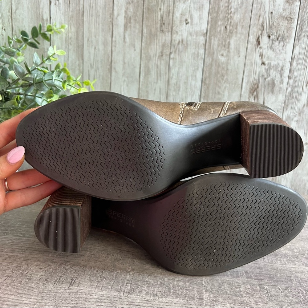 Sperry Top-Sider Womens Dasher Grace Brown Ankle Leather Boots 8.5 Almond Toe - Picture 6 of 6